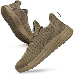 Women's Khaki Tennis Running Walking Shoes Lightweight Casual Sneakers